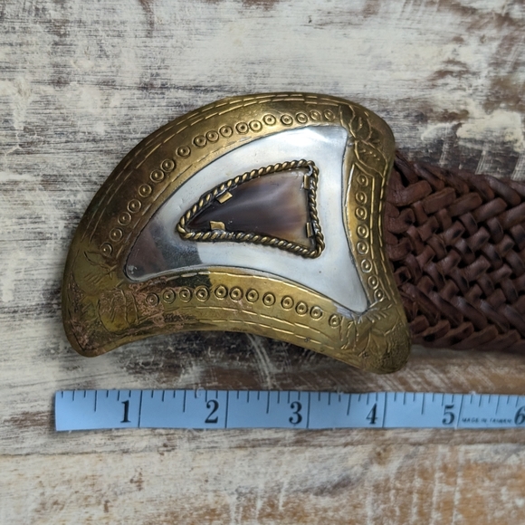 Vintage Chico's Genuine Leather Moroccan Belt M/L - Picture 7 of 10